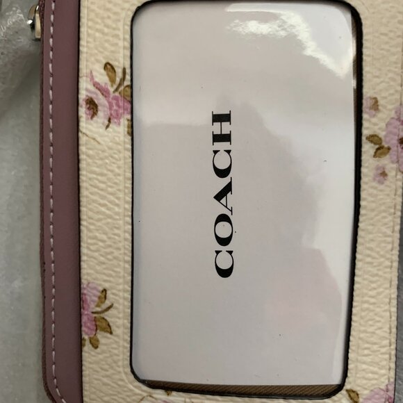 Coach Zip card case with chain NWT PRICE FIRM - Picture 3 of 5